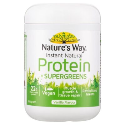 Nature's Way Instant Natural Protein + Super Greens Powder 300g
