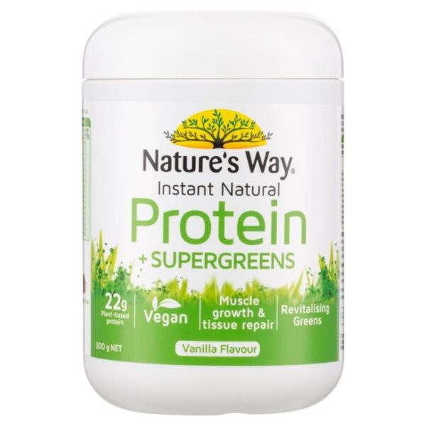 Nature's Way Instant Natural Protein + Super Greens Powder 300g
